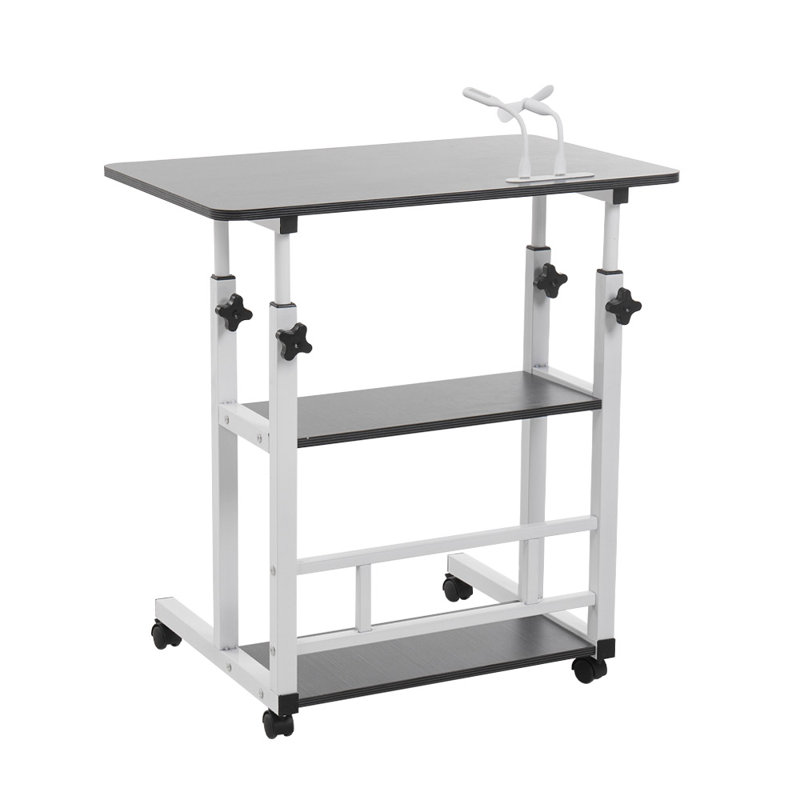 Adjustable Height Modular Iron Writing Desk, Black
