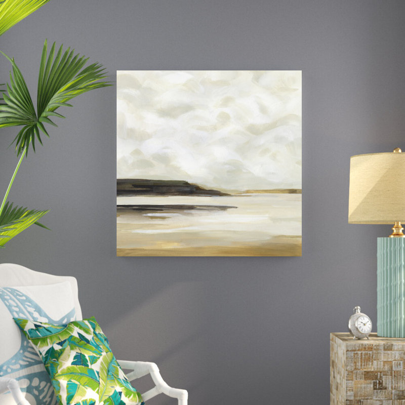 «Cloudy Coast I» par Victoria Borges - reproduction d'art sur toile tendue, H 36 po x l 36 po