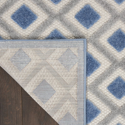Tapis bleu Newton Houndstooth