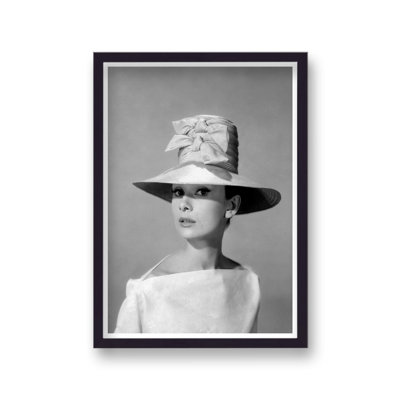 Audrey Hepburn Publicity Still Funny Face 2 B&W - Single Picture Frame Print