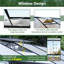 8 ft. W x 12 ft. D Polycarbonate Aluminum Frame Greenhouse With Ventilation And Rain Gutter Walk In Greenhouse For Outdoors