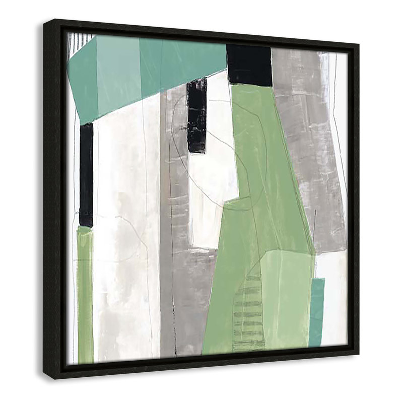 Evergreen Essence I par Tom Reeves, H 17,5 po x l 17,5 po x P 2 po, Cadre flottant espresso