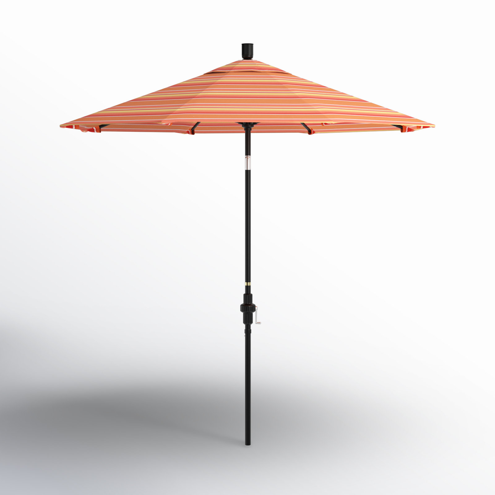 Brent 90'' Sunbrella® Outdoor Umbrella, Dolce Mango Stripe Sunbrella®, Black 