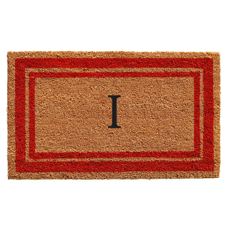 Tapis d'entrée antidérapant Stortz, Rouge / Brun, I, Rectangle 1 pi 6 po x 2 pi 6 po