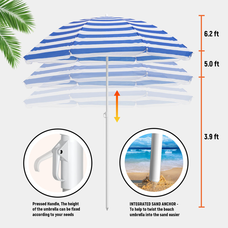 Parasol de marché 78 po x 78 po Gefion, Bleu