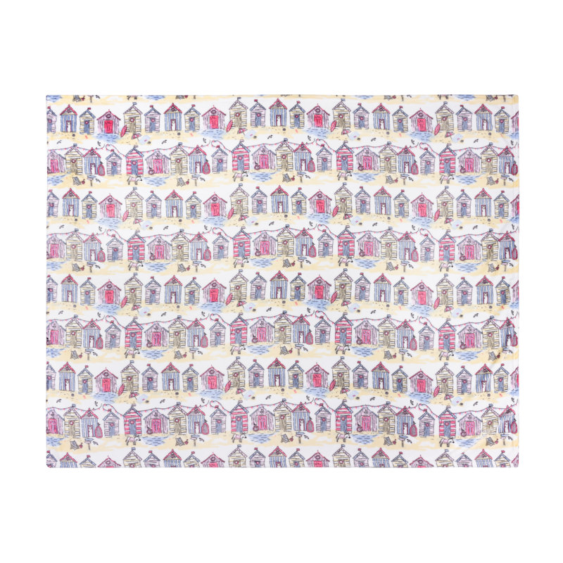 Beach Huts Throw Blanket