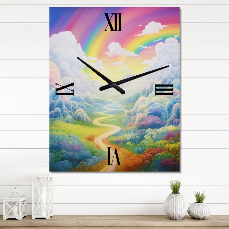 Glorious Rainbows In Paradise Valley - Très horloges murales, Très grand