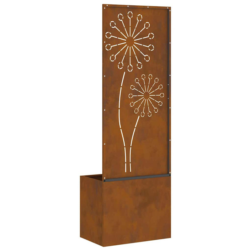 Planter Box, Rusty, 140cm H x 50cm W x 50cm D