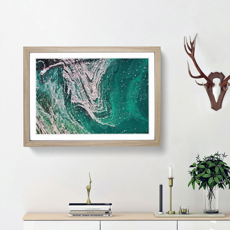 Beauty of the World in Abstract - Picture Frame Graphic Art Print, 27cm H x 36cm W x 2cm D, Oak Framed