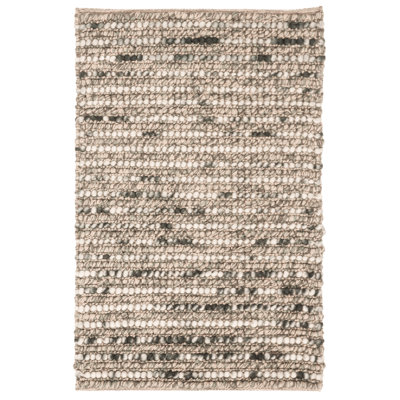 Tapis bleu / brun noué à la main à motif abstrait Ferrera