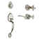 Colonial Handleset with Deadbolt and Door Lever and Rosette