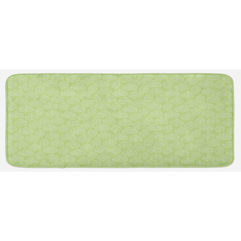 Coastal Floral Synthetic Kitchen Mat