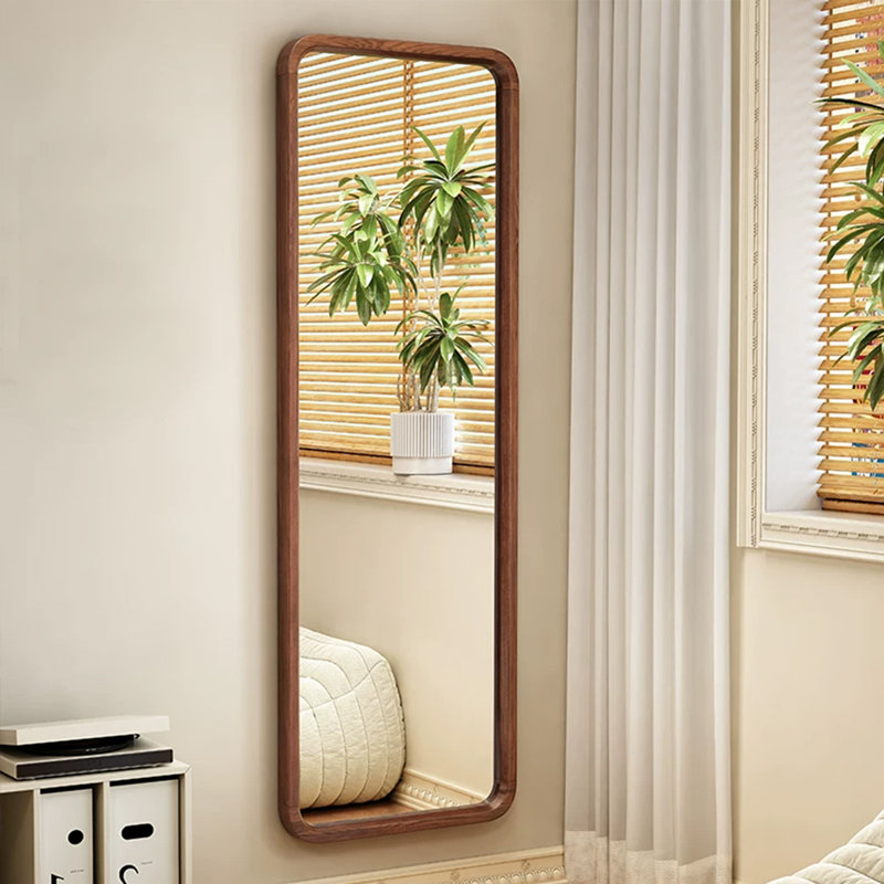 Miroirs pleine longueur rectangulaires en bois massif