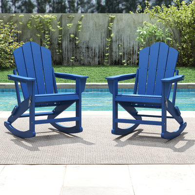 HDPE Rocking Chair Foldable Outdoor Adirondack Chair