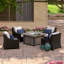 Deco 5 Piece Fire Pit Set with Cushions-152469958