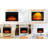 18 in. Electric Fireplace Insert with 3 Brightness Levels, Timer, Overheating Protection, Flame and Heat Work Separately