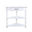 Table de coin 33,8 po Milk White
