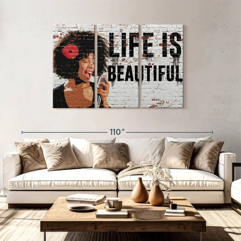 Tergel Life Is Beautiful, H 48 po x l 74 po