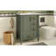 Meuble-lavabo 24 po avec lavabo en céramique, porte à fermeture douce, 3 tiroirs, poignées dorées et support de porte-127467486