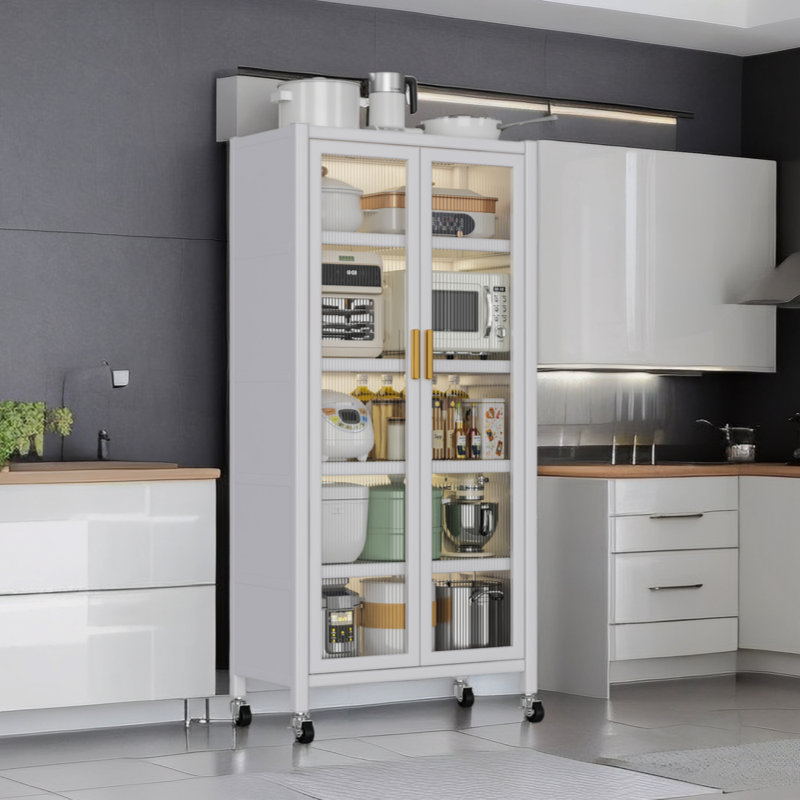 Armoire de cuisine Peever, Blanc, Blanc