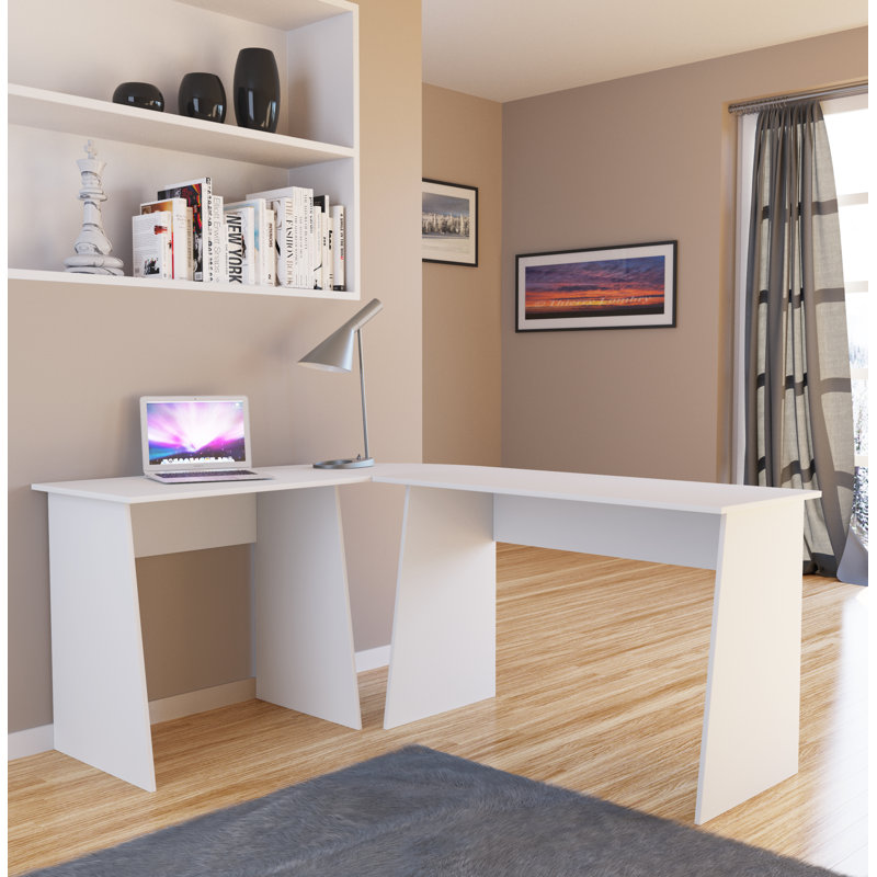 Masola Corner Desk Shell, White