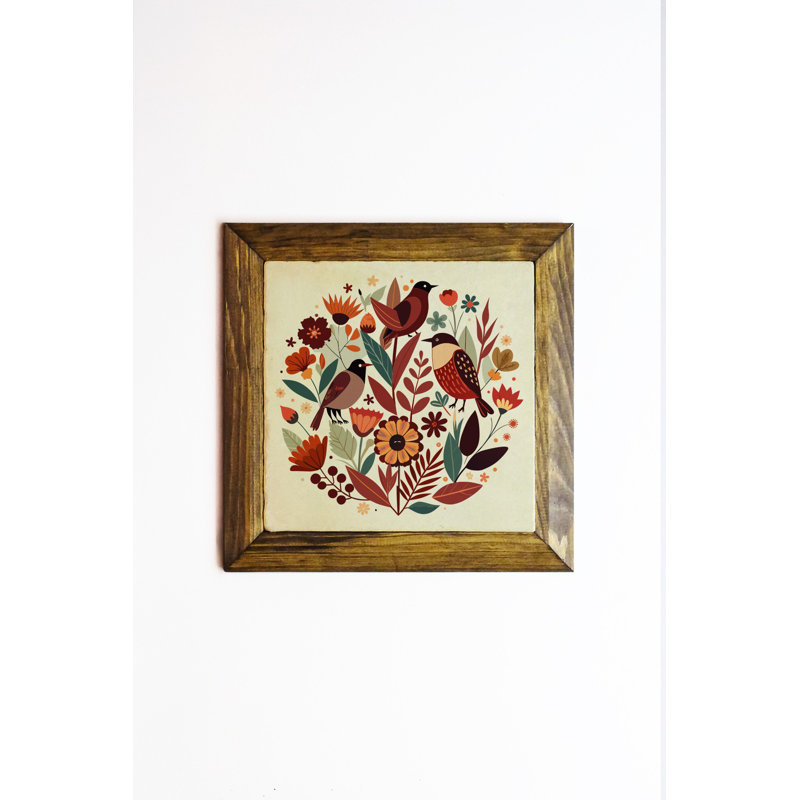 Superbe peinture encadrée décorative, 10,2 po x 10,2 po | Œuvre d'art 100% pierre avec cadre 100% bois (épaisseur: 0,8 pouce) | Impression UV pour des couleurs éclatantes | Parfait pour la décoration intérieure et les cadeaux uniques
