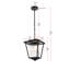 Luminaire suspendu d'extérieur noir Musson-1322074532