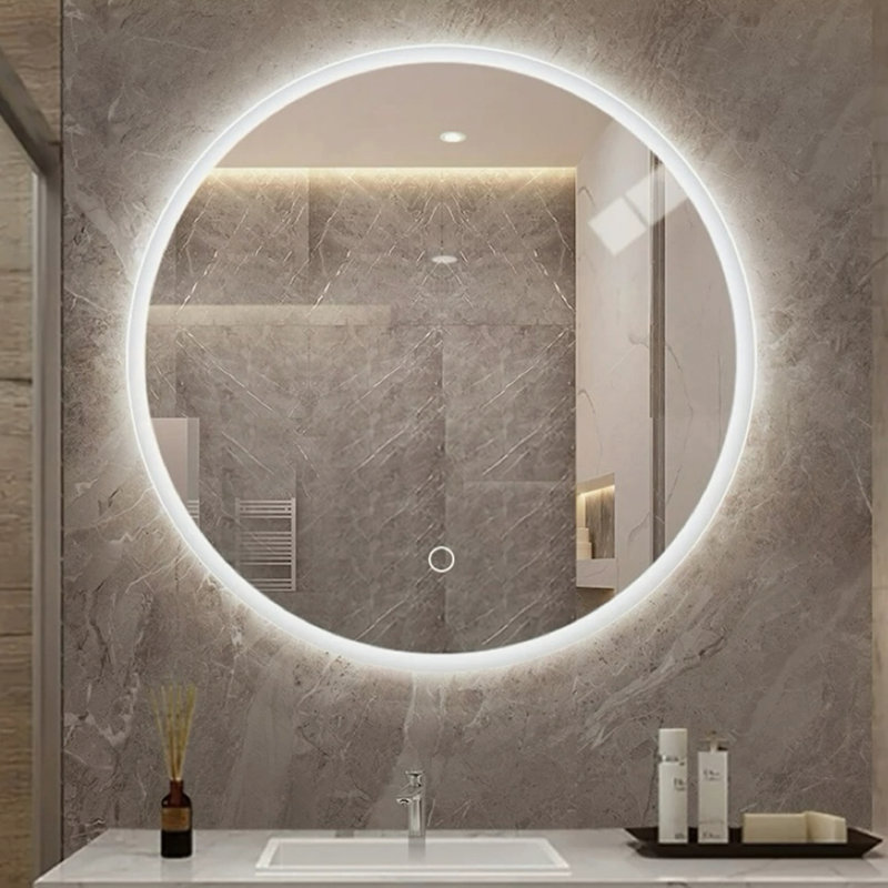 Miroir de salle de bain polyvalent à DEL avec fonctions avancées pour un maquillage et un toilettage idéaux