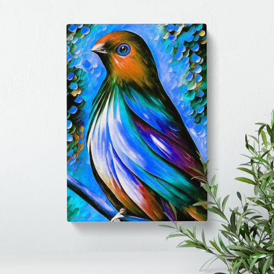 Beautiful Bird No.4 - Wrapped Canvas Painting