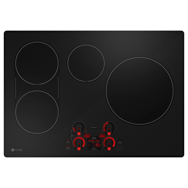 Induction Cooktop with 4 Elements, Black