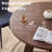 5-Piece Modern Round Dining Set, Walnut Table With 4 Blue Upholstered Chairs-253325971-253325975