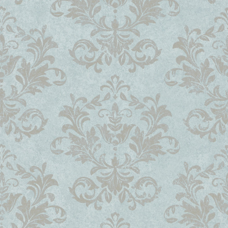 Hotel Damask Glitter Design Wallpaper Roll, Green