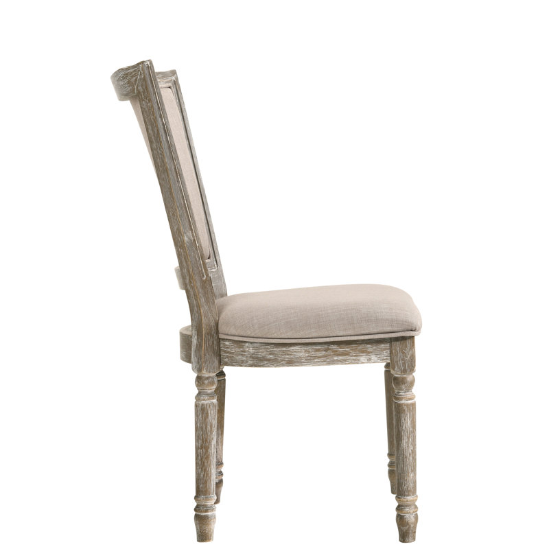 Ensemble de 2 chaises d'appoint en tissu récupéré Gabrian