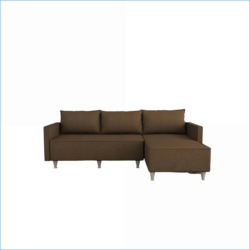 Canapé modulaire réversible Aybuke confortable pour toute pièce | Noyer brun | Bois massif