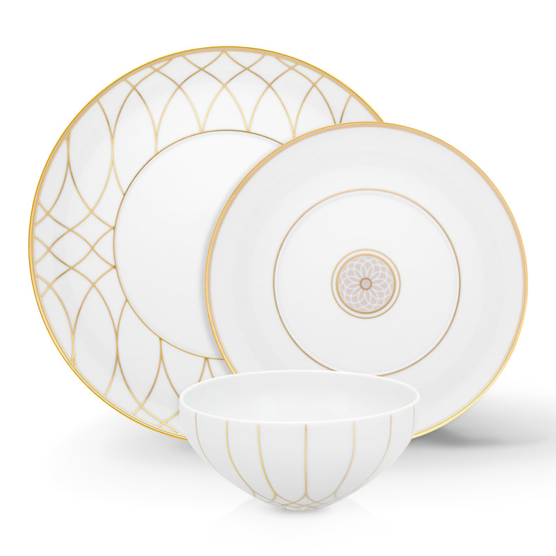 Terrace Piece Porcelain China Dinnerware Set - Service for 4