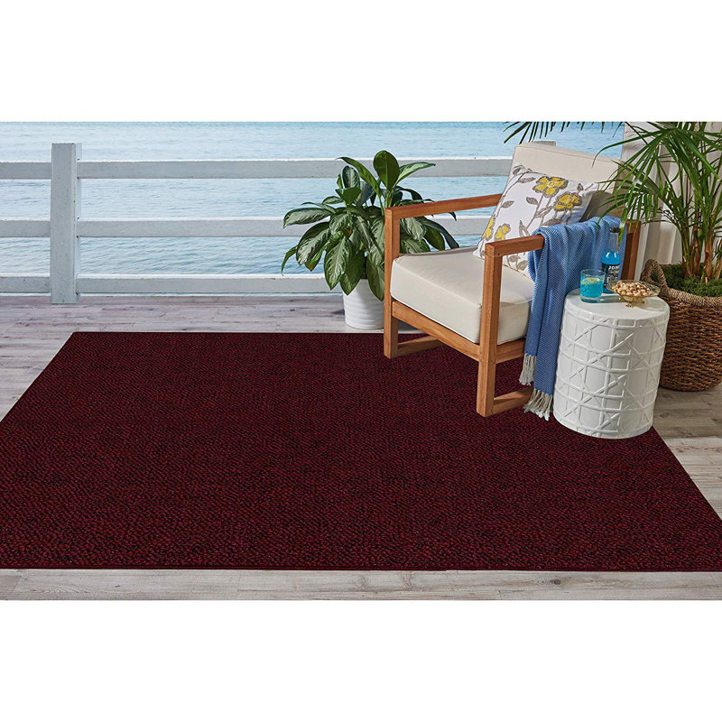 Amorian Furnish my Place Modern Indoor/Outdoor Commercial Solid Color Rug - Pet and Kids Friendly Rug, Stain Resistant, Floor Carpet for Living Room & Hallway, Wedding - Burgundy