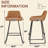 Upholstered Counter Stool With Metal Frame-586539576-586539577