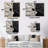 Black White Marbled Dreamscape III - Abstract Geometric Large Wall Decor-77722658-77722667-77722665
