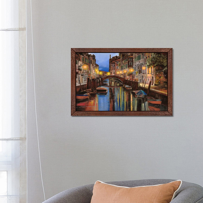 Guido Borelli - Print on Canvas, 66.04 cm H x 45.72 cm W, Brown Floater Framed
