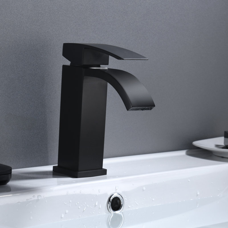 S1409XW-1410-1303 Single-handle Bathroom Faucet, Matte Black