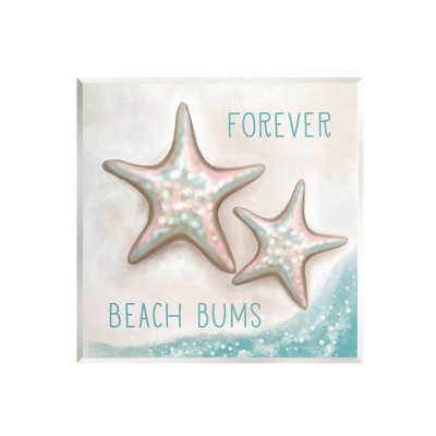 Forever Beach Bums Starfish Duo by Elizabeth Tyndall - Graphic Art -  Stupell Industries, at-822_wd_12x12