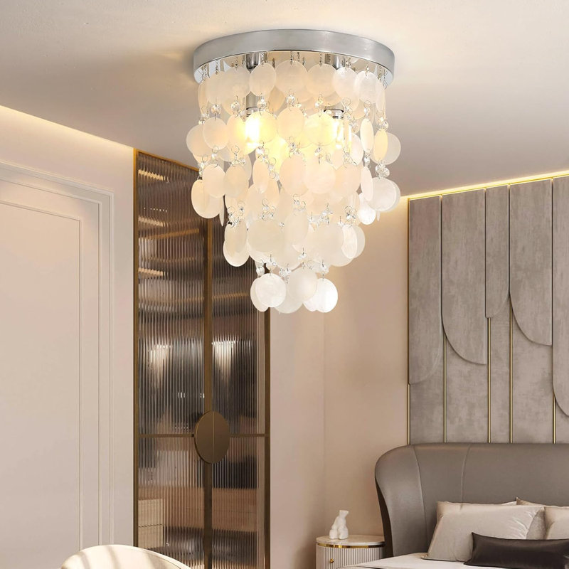 Modern Ceiling Chandelier, White