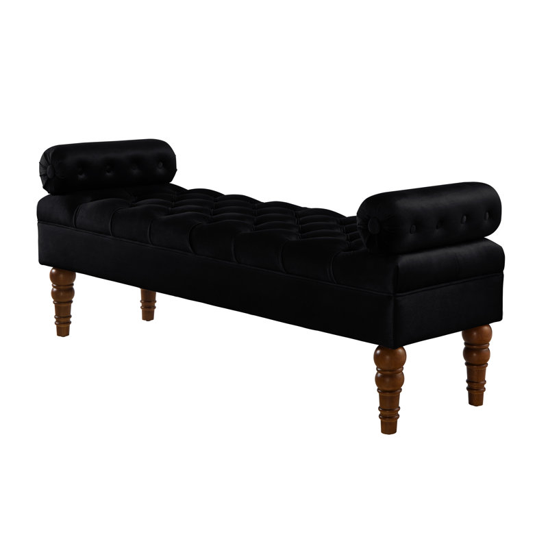 Banc rembourré 51,48 po, Noir