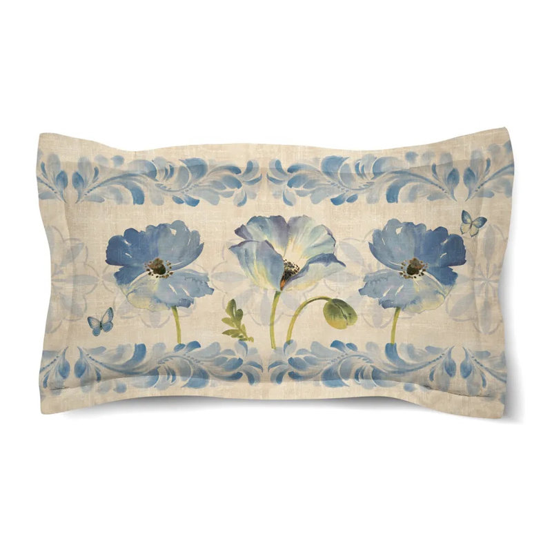 Housse de couette standard Laural Home Indigo, Taie décorative de très grande taille