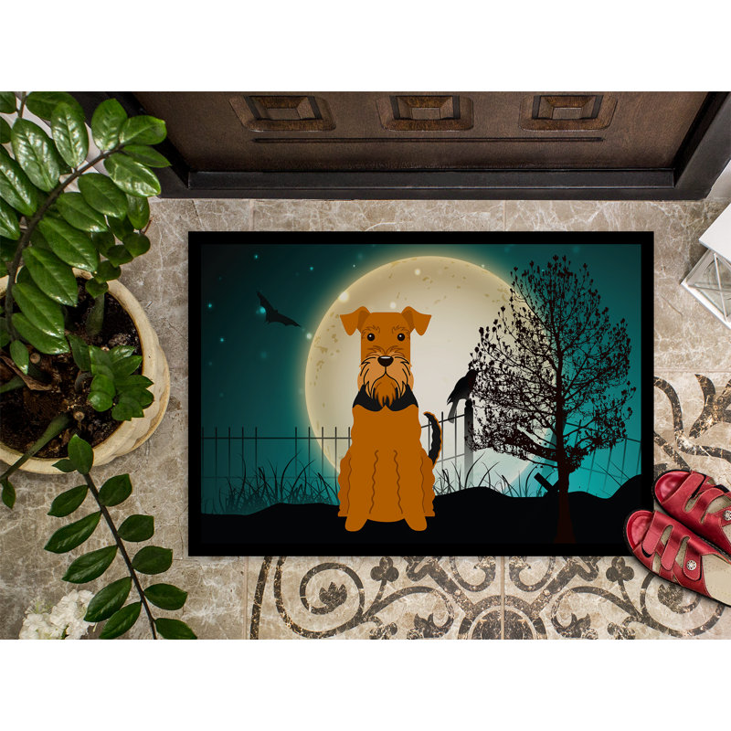 Tapis d'entrée antidérapant Ermond Halloween, Rectangle 2 pi x 3 pi