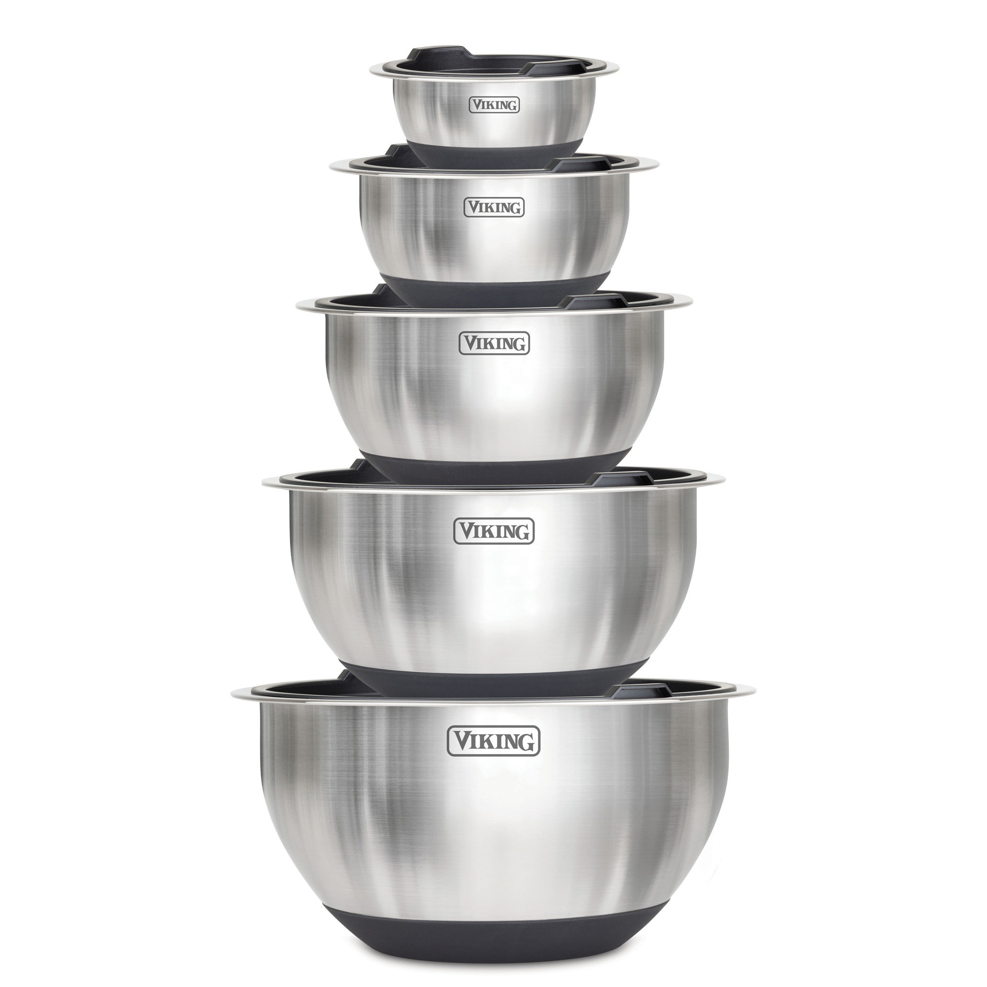 Viking 10 Piece Stainless Steel Mixing Bowl Set with Lids & Reviews | Wayfair