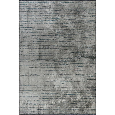Rapture Abstract Area Rug in Gray/Blue