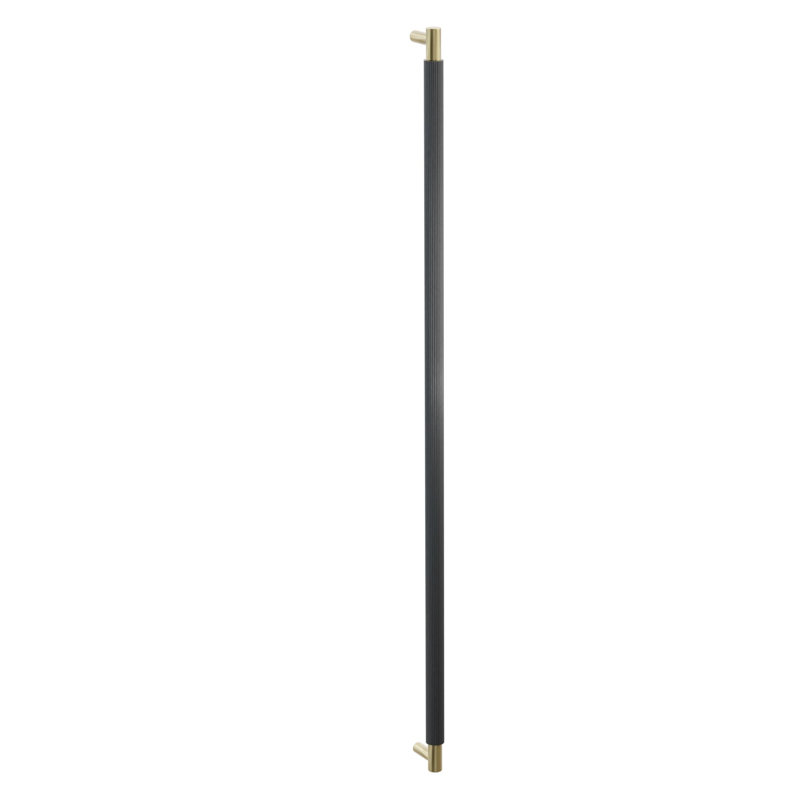 Emtek Back to Back SELECT Appliance Pull 36" T-Bar Straight Knurled Bar, Oil Rubbed Bronze/Satin Brass