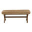 Banc durable en bois de châtaignier tissé à finition bois de châtaignier durable, parfait pour la salle à manger et la chambre à coucher avec une capacité de poids élevée