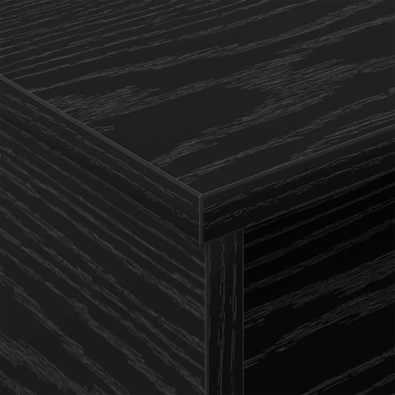 40cm W Manufactured Wood Bedside Table, Black
